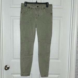 Liverpool Olive Green Ankle Crop Jeans